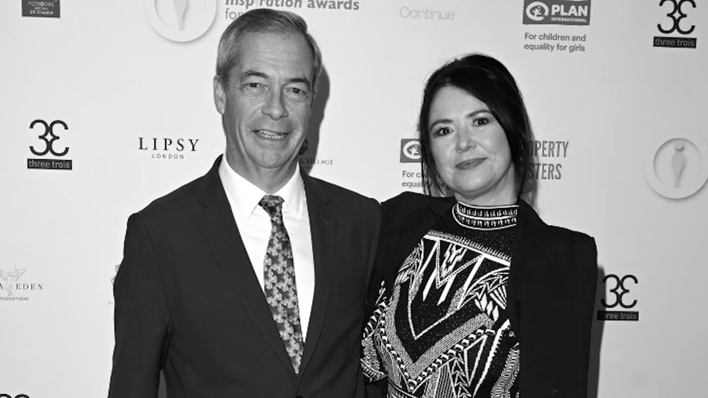 Nigel Farage at a public event in the UK